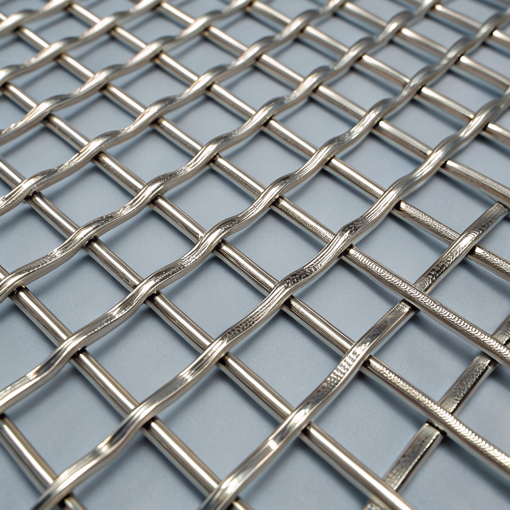 Microscopic view of square plain weave stainless steel wire mesh