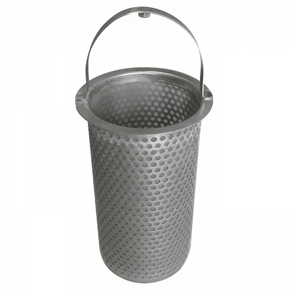 Stainless steel filter baskets and industrial perforated plates