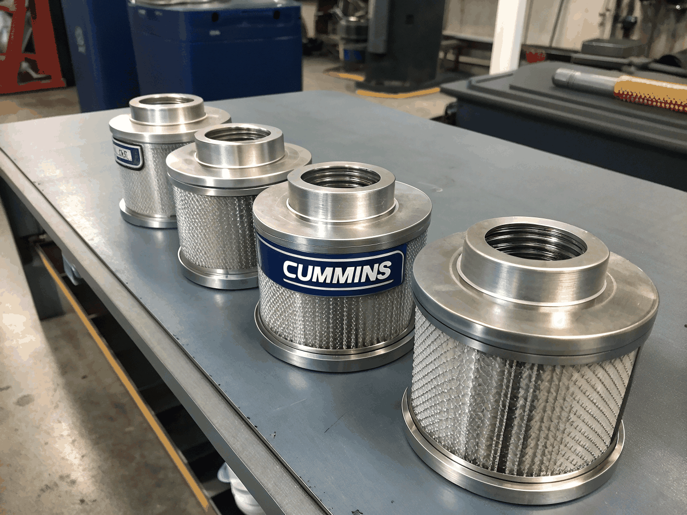 Industrial cylindrical stainless steel filter screens and perforated support tubes