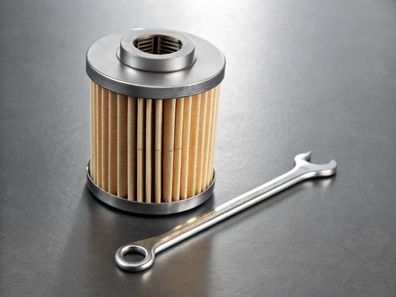 Industrial high-pressure stainless steel oil and fuel filter cartridge