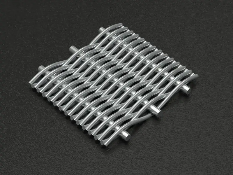 Stainless steel plain dutch weave wire mesh microstructure showing dense triangular pore packing