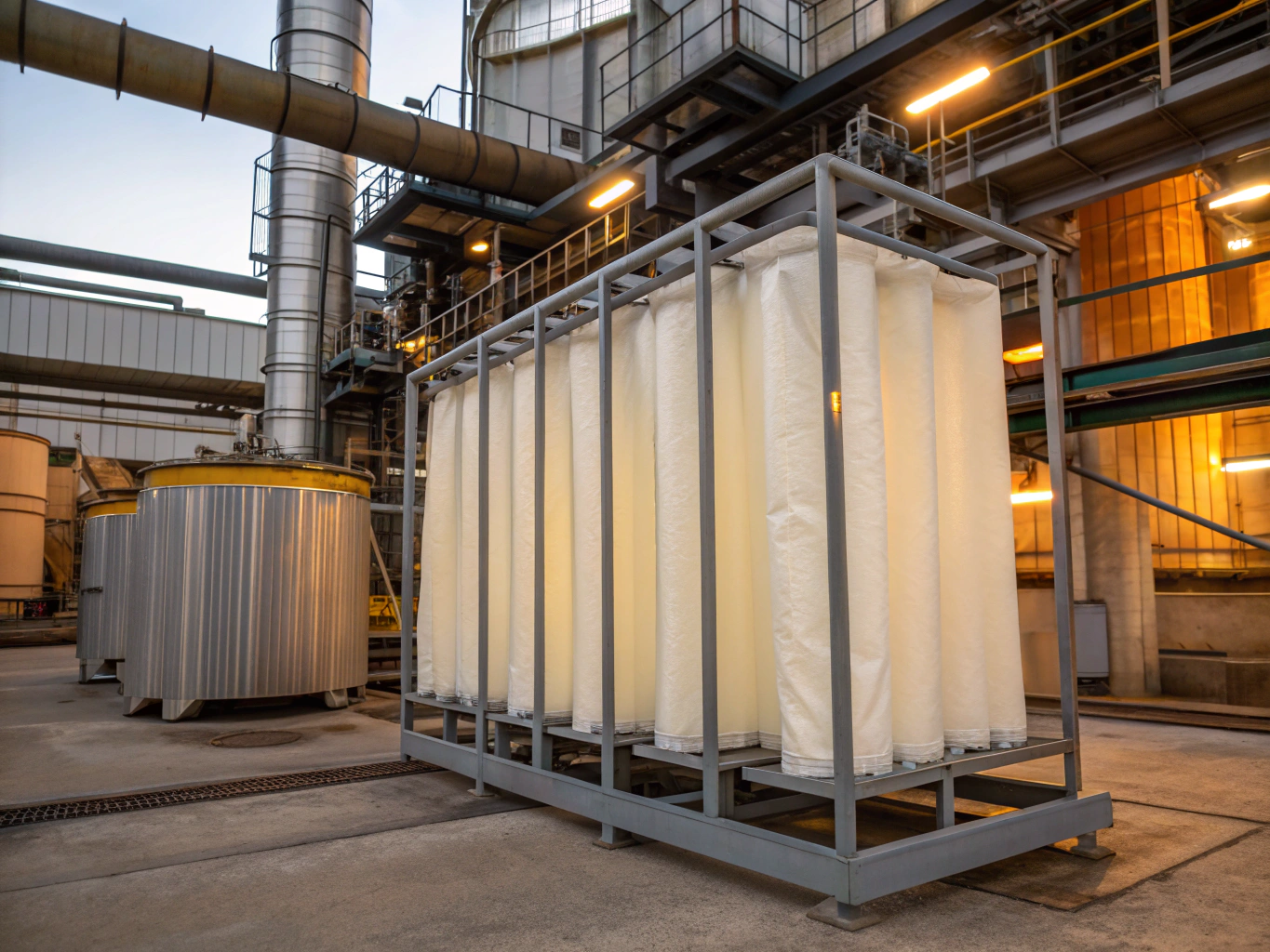 Industrial separator vessel stainless steel mesh internals and demister components