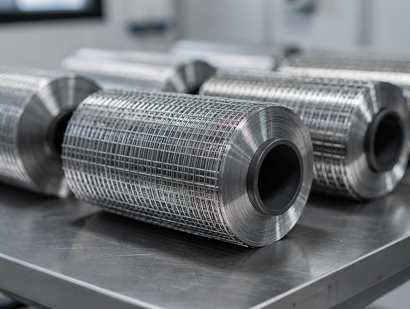 Precision stainless steel wire mesh slit coils on custom cores