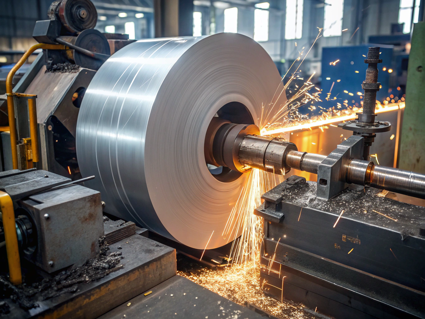 Stainless steel wire mesh slitted into narrow continuous coils